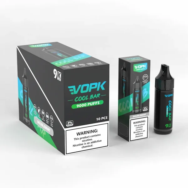 VOPK Cool Bar 9000 puffs disposable vape - Doublemint flavor