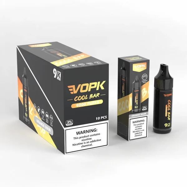 VOPK COOL BAR 9000 puffs disposable vape - Orange Sour flavor