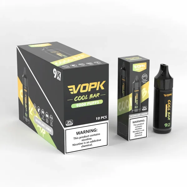 VOPK Cool Bar 9000 puffs disposable vape - Sparkling Lemon flavor