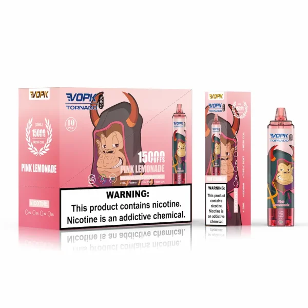 VOPK Tornado 15000 puffs disposable vape - Pink Lemonade flavor