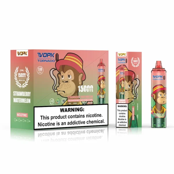 VOPK Tornado 15000 puffs disposable vape - Strawberry Watermelon flavor