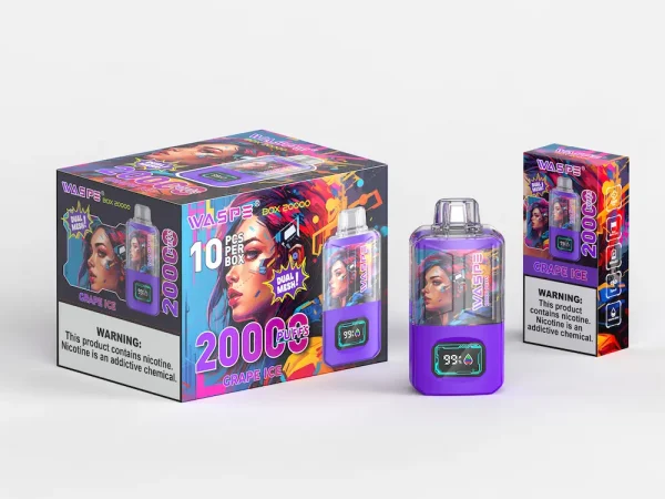 WASPE 20000 20K puffs disposable vape – Grape Ice flavor