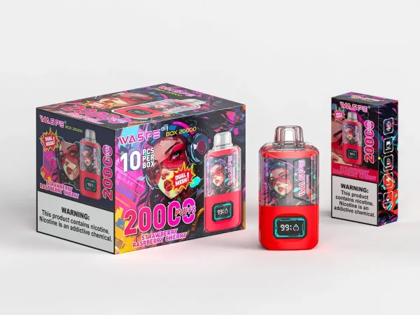 WASPE 20000 20K puffs disposable vape - Strawberry Raspberry Cherry flavor