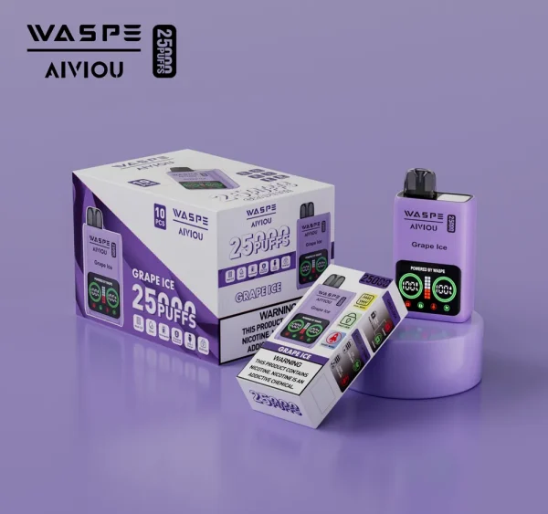 WASPE 25000 25K puffs disposable vape - Grape Ice flavor