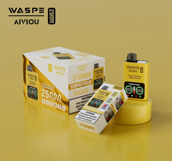 WASPE 25000 25K puffs disposable vape - Peach Mango Watermelon flavor