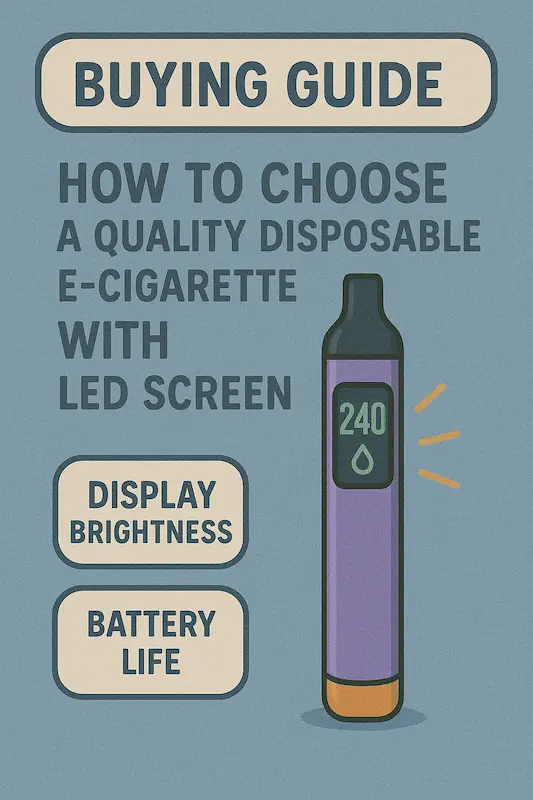 Guide to choosing a quality disposable vape with LED screen