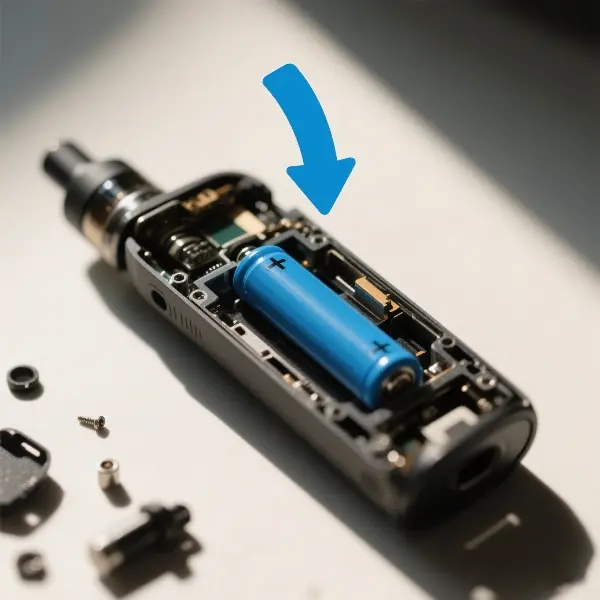 E-cigarette core component - battery cell for power supply