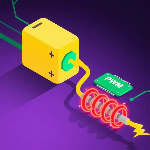 E-cigarette coil heating up to vaporize e-liquid