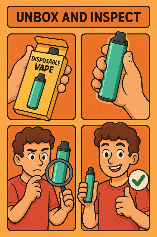 How to unbox and inspect a disposable vape properly