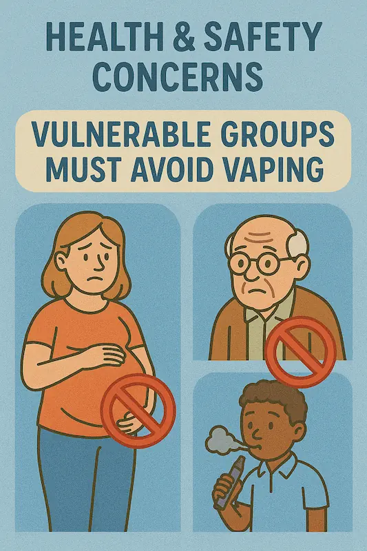 Warning for kids, elderly, and pregnant women on vaping