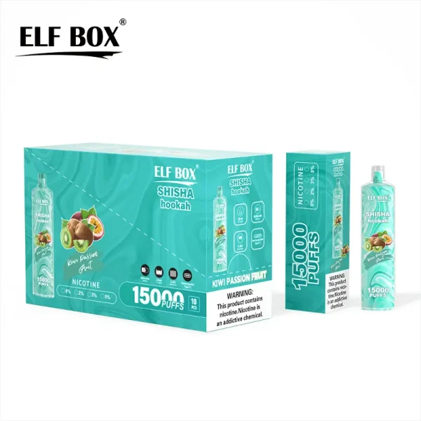 Elf Box 15K Puffs Shisha Hookah Vape Kiwi Passion Fruit Flavor