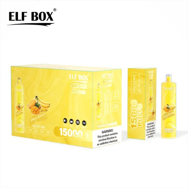 Elf Box 15K Puffs Shisha Hookah Vape Mango Banana Flavor
