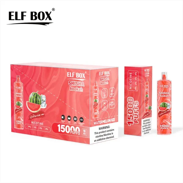 Elf Box 15K Puffs Shisha Hookah Vape Watermelon Ice Flavor