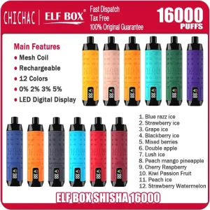 ELF BOX 16000 16K Puffs Shisha Vape Main Features And Flavor Overview