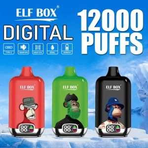 ELF BOX Digital Box 12000 12K Puffs Display Engångs Vape