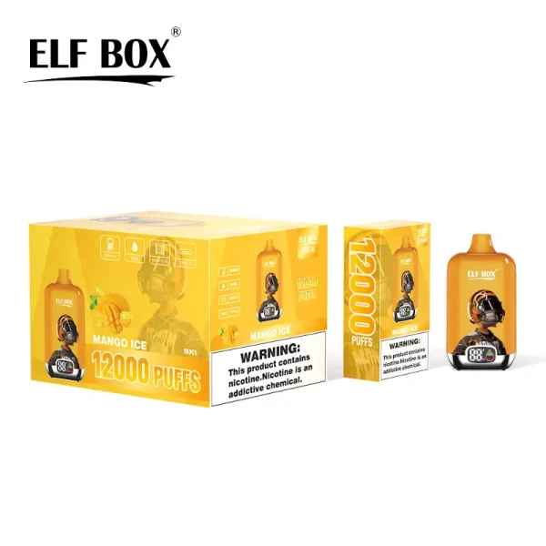 ELF BOX Digital Box 12000 12K Puffs Display Disposable Vape Mango Ice