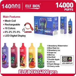 ELF BOX 14000 Pro 14K Puffs Disposable Vape Mian Features And Flavor Overview
