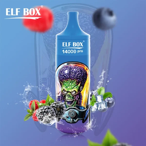 ELF BOX 14000 Pro 14K Puffs Disposable Vape Blue Razz Ice Flavor