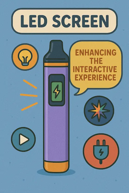 Disposable vape with LED display boosting interactive experience