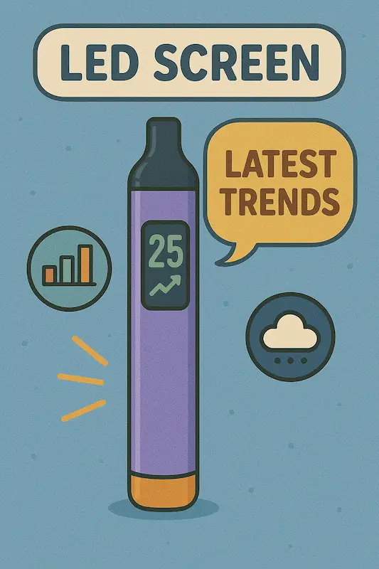 Latest trends in disposable vapes with LED screens and analytics