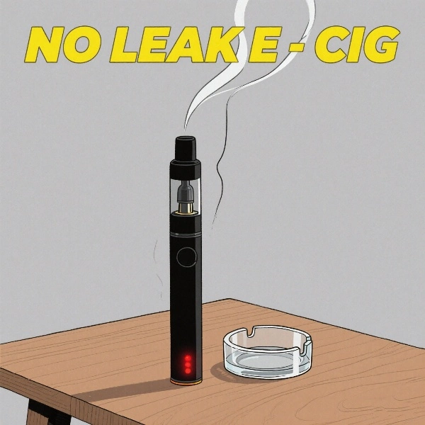 Vape pen standing upright to prevent e-liquid leakage and blockage