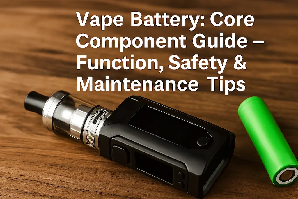 Batteria da svapo ad alto consumo e dispositivo mod sulla scrivania - guida alla sicurezza, alla cura e all'uso delle batterie nel vaping