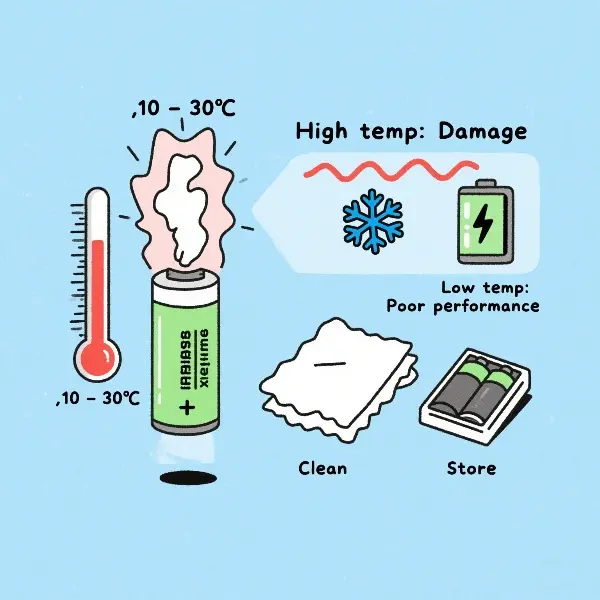 Proper vape battery storage temperature and safety maintenance visual