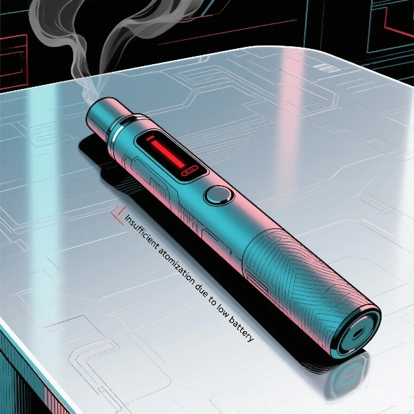 Vape clogging due to weak vaporization from low battery power