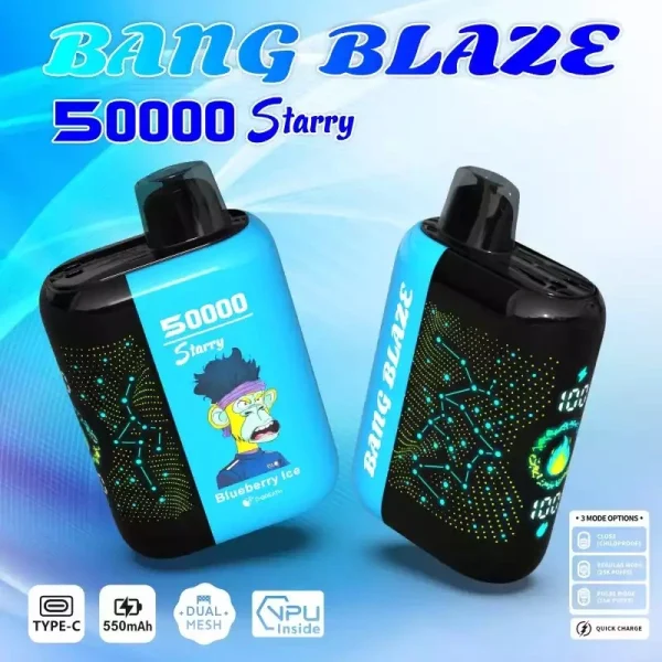 BANG 50000 50k Puffs Starry Sky Disposable Vape Low Nicotine with screen