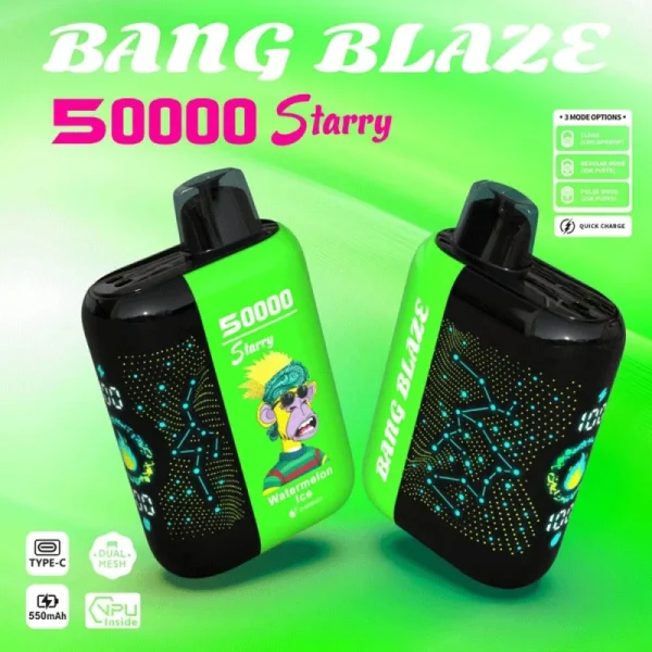 BANG 50000 50k Puffs Starry Sky Disposable Vape Low Nicotine with screen