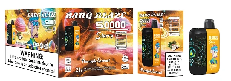 BANG 50000 50k Puffs Starry Sky Disposable Vape Low Nicotine with screen