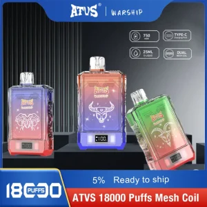 atvs 18000 puffs krigsskib engangs vape engros til europa