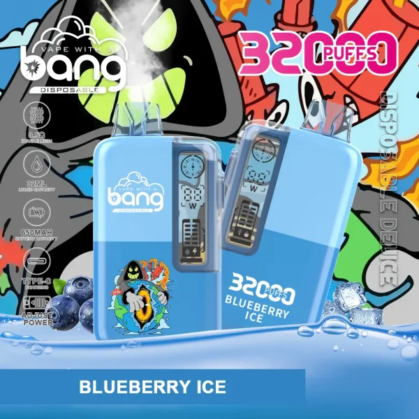 Bang 32000 32K puffs disposable vape - Blueberry Ice flavor