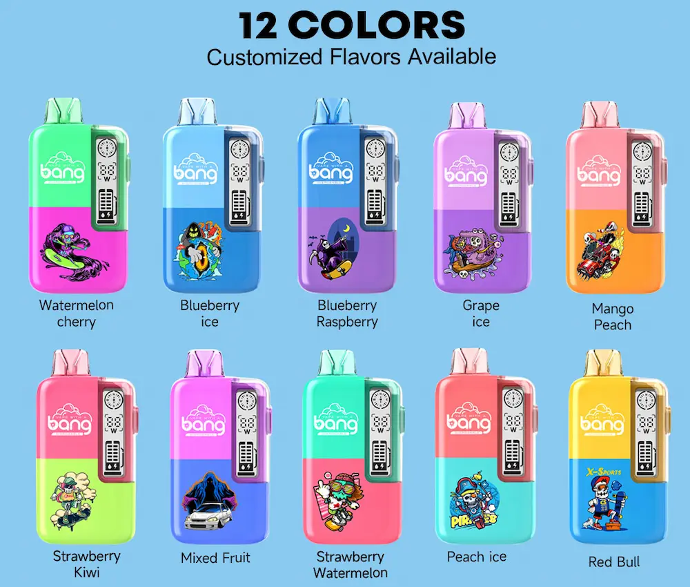 Bang 32000 32K puffs disposable vape flavor collection – 12 customized flavors