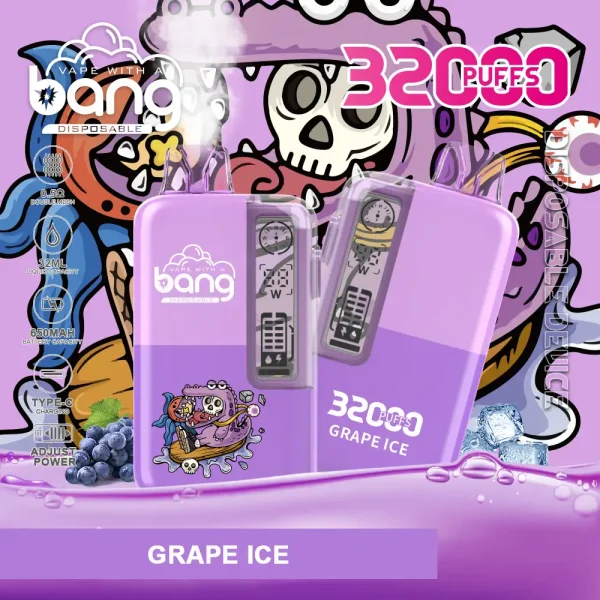 Bang 32000 32K puffs disposable vape - Grape Ice flavor