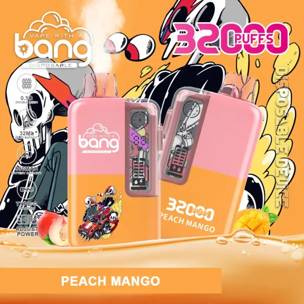 Bang 32000 32K puffs disposable vape - Peach Mango flavor