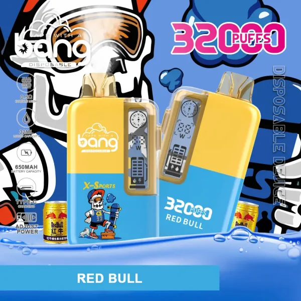 Bang 32000 32K puffs disposable vape - Red Bull flavor