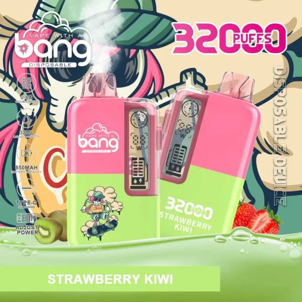 Bang 32000 32K puffs disposable vape - Strawberry Kiwi flavor