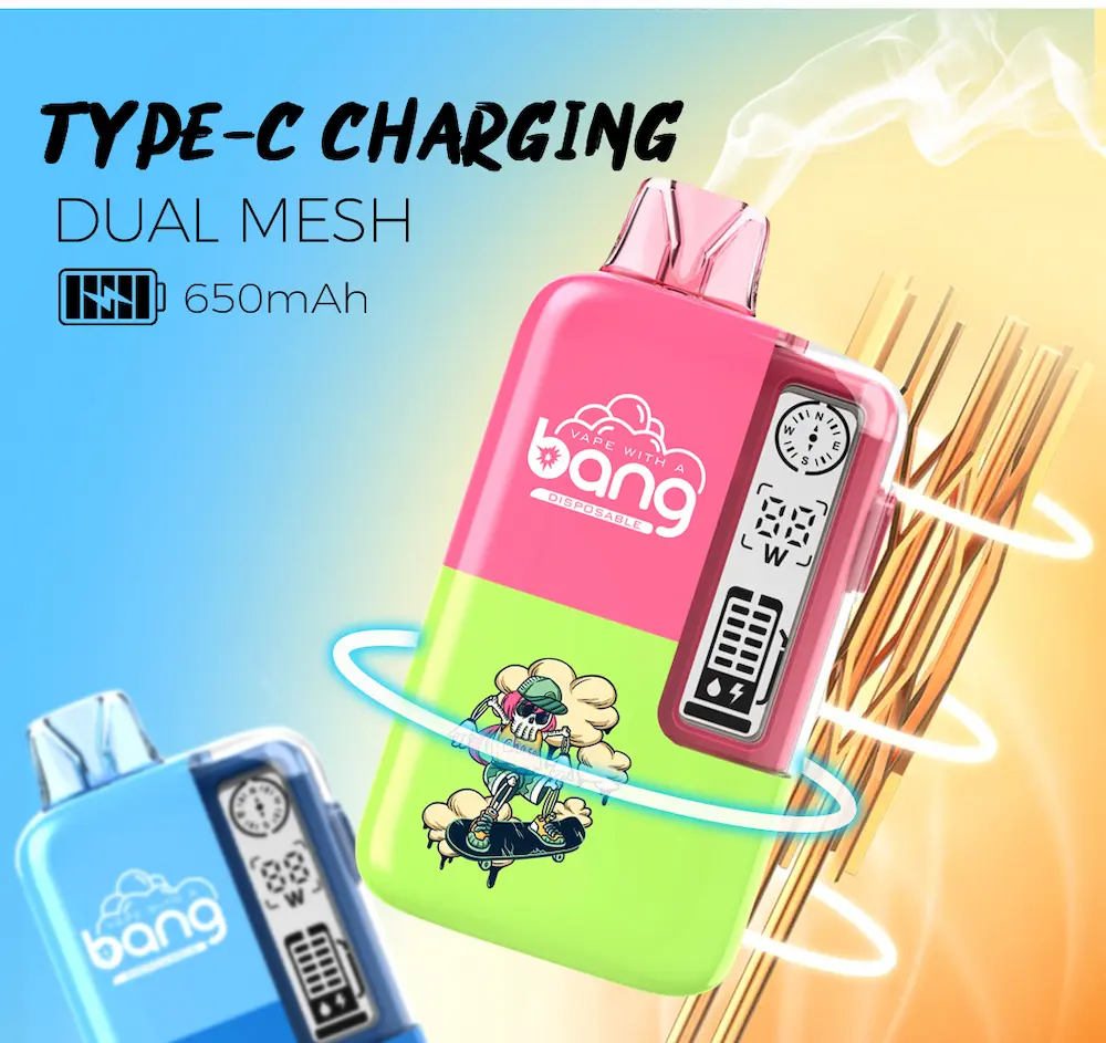 Bang 32000 32K puffs disposable vape – Type-C charging & dual mesh