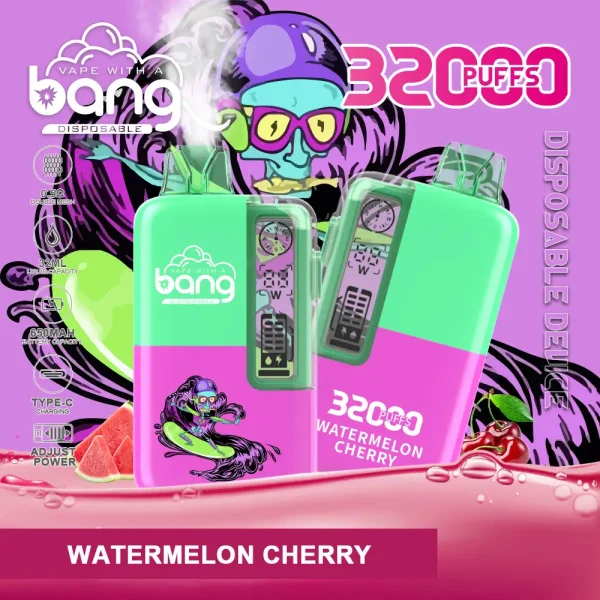 Bang 32000 32K puffs disposable vape - Watermelon Cherry flavor