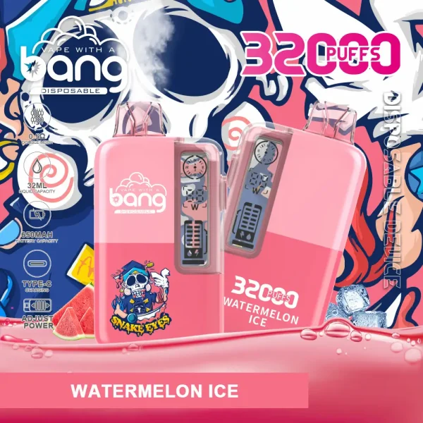 Bang 32000 32K puffs disposable vape - Watermelon Ice flavor