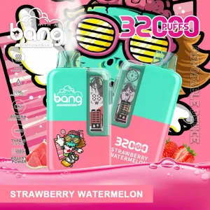 Bang 32000 puffs smart screen disposable vape with digital display and dual coil