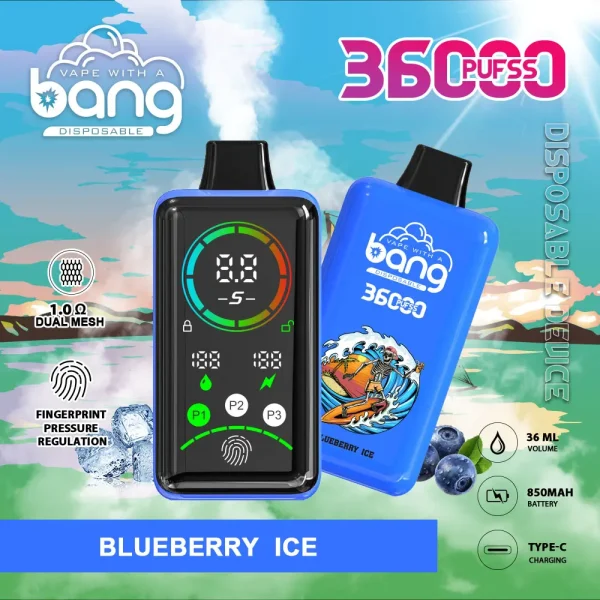 Bang 36000 36K puffs disposable vape - Blueberry Ice flavor
