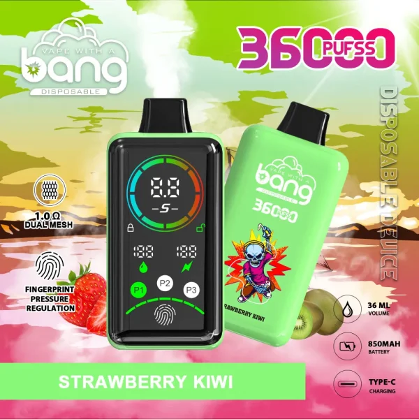 Bang 36000 36K puffs disposable vape - Strawberry Kiwi flavor