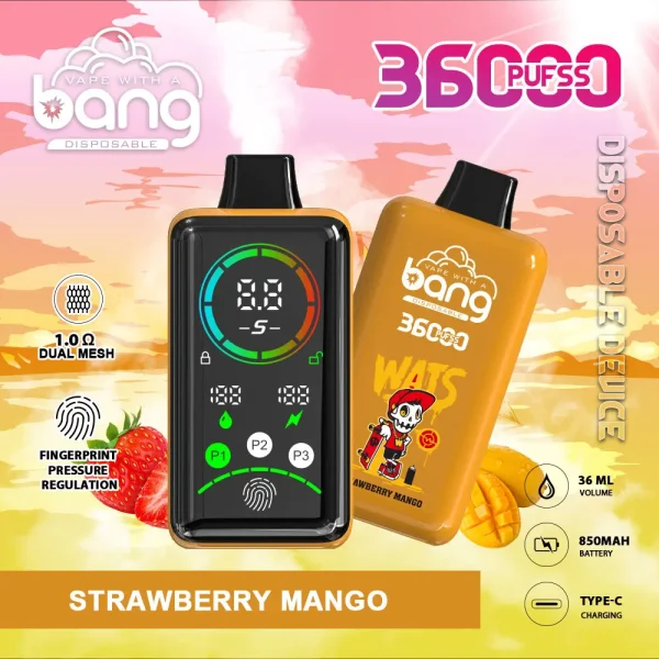 ang 36000 36K puffs disposable vape - Strawberry Mango flavor