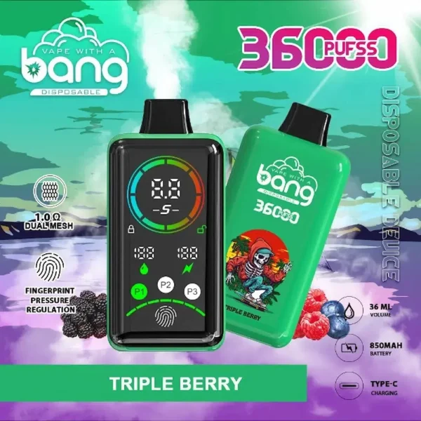 Bang 36000 36K puffs disposable vape - Triple Berry flavor
