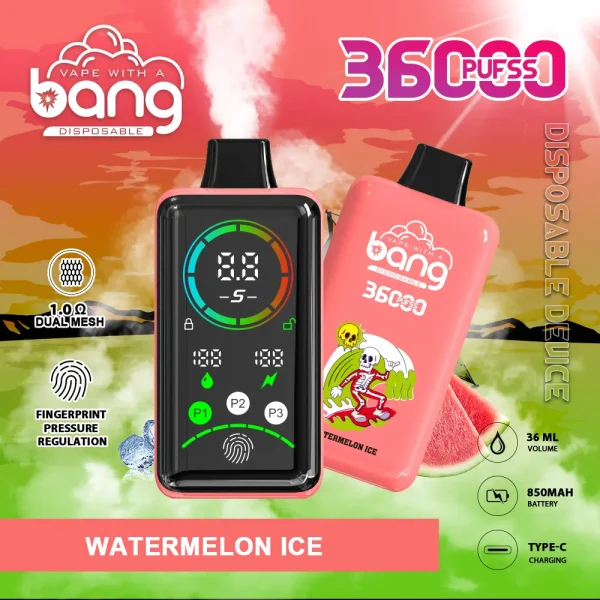 Bang 36000 36K puffs disposable vape - Watermelon Ice flavor