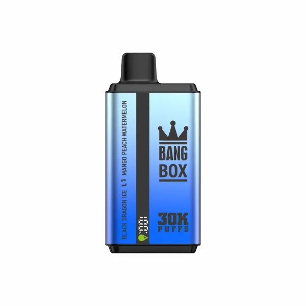 Bang Box 30000 30K puffs disposable vape - Black Dragon Ice & Mango Peach Watermelon flavor