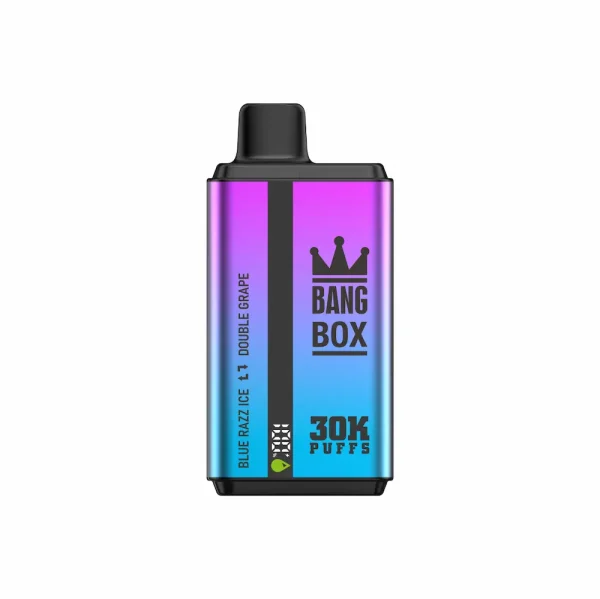 Bang Box 30000 30K puffs disposable vape - Blue Razz Ice & Double Grape flavor
