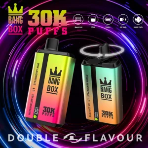 Bang Box 30000 30K puffs disposable vape – front view showing dual flavor design